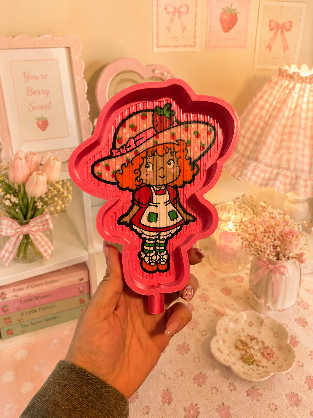 Custom Strawberry Rhinestone Tray