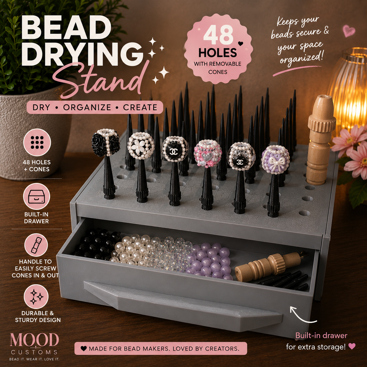 MC DIY Bead Drying Stand - 48 Hole