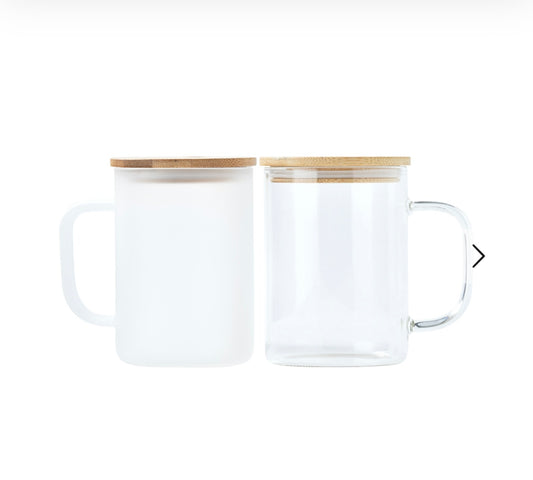 15oz Clear Glass Snow Globe Mug