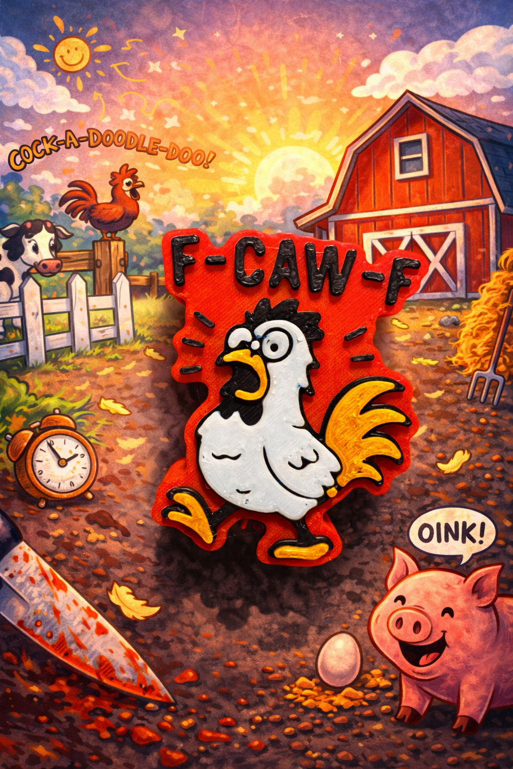 Rooster Straw Topper