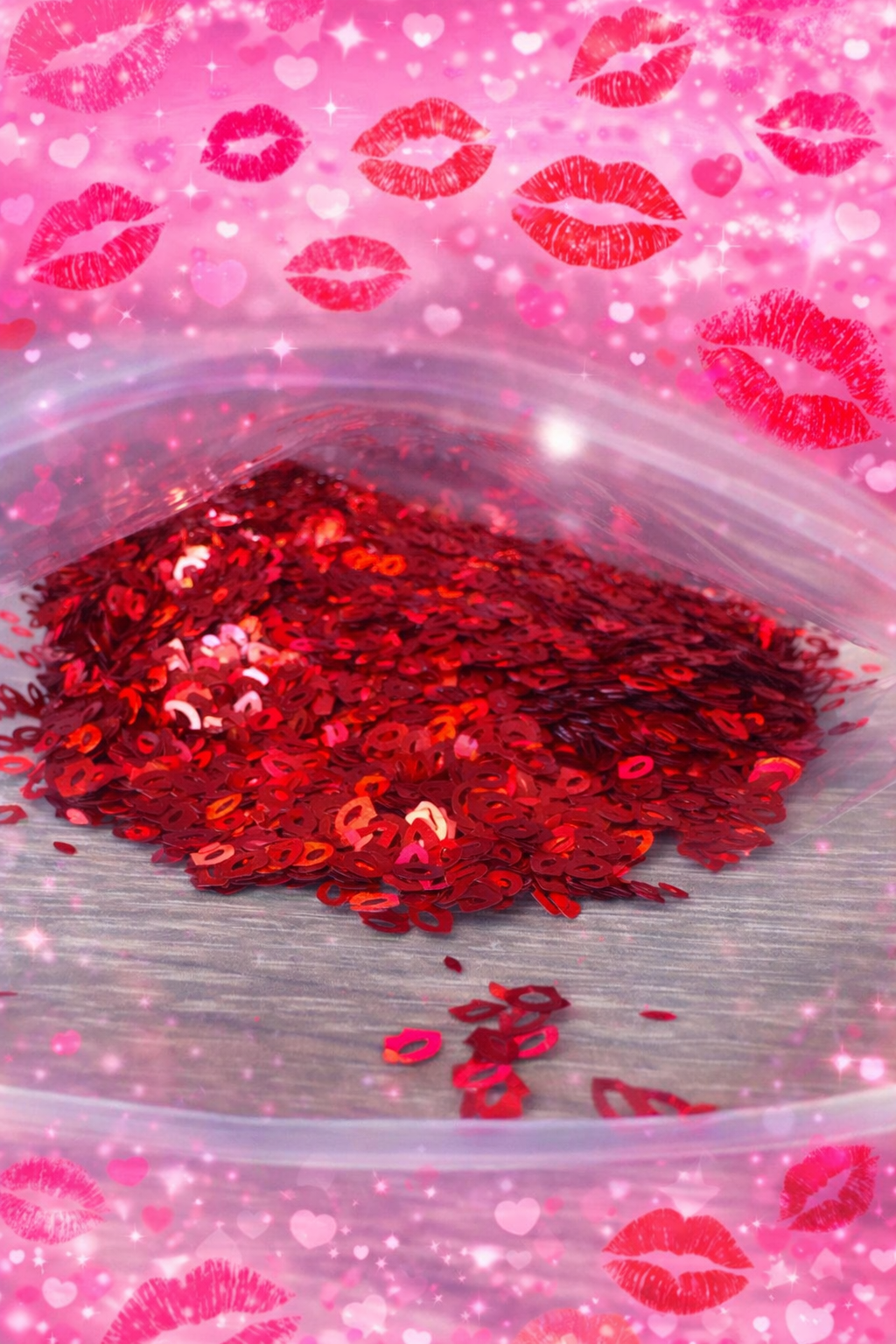 Lips - Shaped Glitter