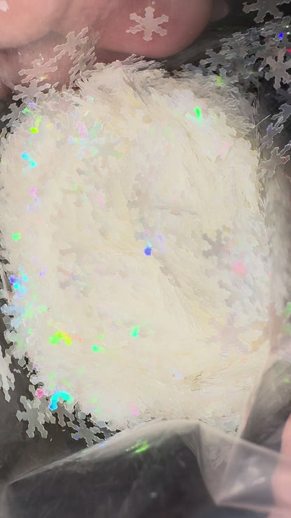 Snowflake - Shaped Glitter Holo & Transparent